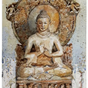 Buddha Sarnath Museum (34X25cm) watercolor