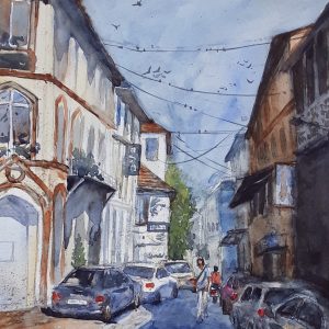 Kala Ghoda  Mumbai (36X26cm) watercolor