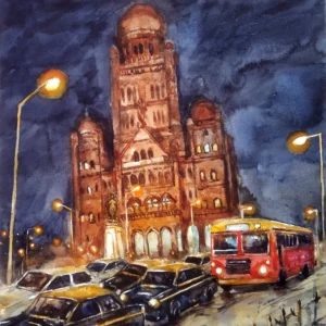 Mumbai BMC 2(53X35cm) watercolor