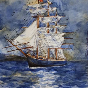 Sail boats (41X28cm) watercolor