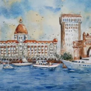 The Gateway of India,  Mumbai(53X35cm) watercolour Colour