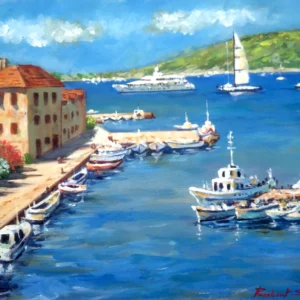 Zlarin island solaris beach (40x30cm) Acrylic Colour