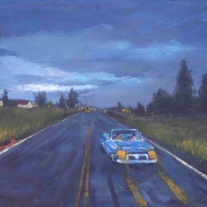 long drive highway trip (13X19 inch) Acrylic colour