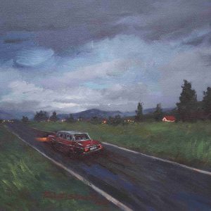 long drive highway trip2 (13X19 inch) Acrylic colour