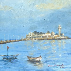 Haji Ali Dargah (1x1 feet) Oil colour