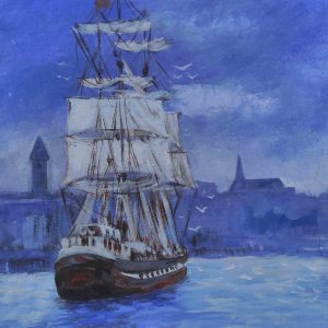 Sail boats 4(35X24cm) watercolor