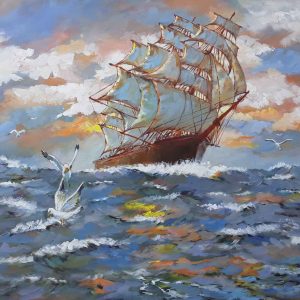 Sail boats 7 Acrylic colour