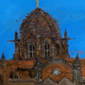 Mumbai cst railway station 2 (34X50cm) Oil colour