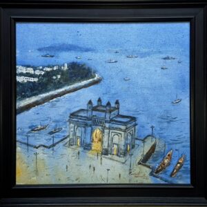 Blue Gateway of India (15X16 inch) Acrylic colour