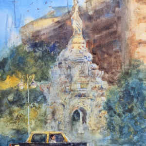 Flora Fountain (36X26 cm) Watercolor